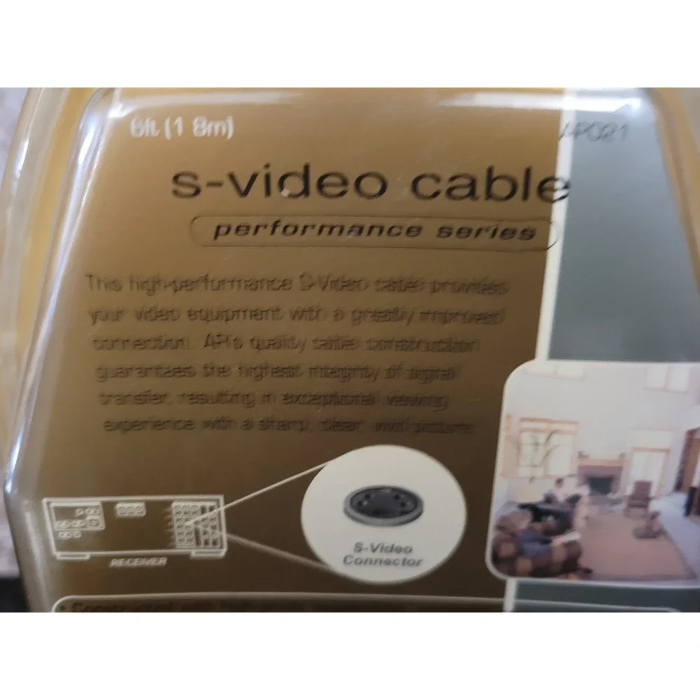 Acoustic Research NEW Gold Plated S-Video Connector Cable AP021 6FT J020